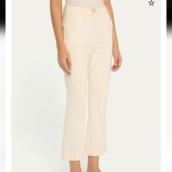 VERONICA BEARD NWT KIMRA CROPPED PANTS ECRU  Size 10 - Picture 2 of 15